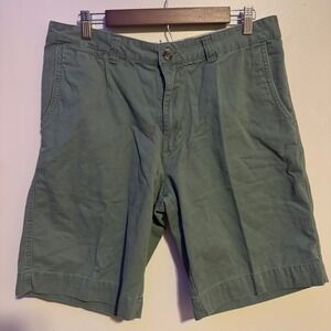 Merona Men's  Size 34 Olive Green Chino Shorts Cotton Blend Warm Weather Basics
